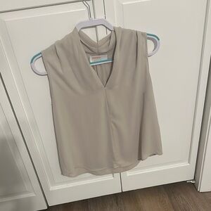 Renee C. Women's Beige Sleeveless Blouse